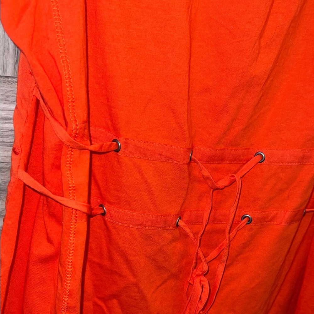 Anthropologie Tiny Vibrant Orange Lace Blouse - Picture 7 of 8